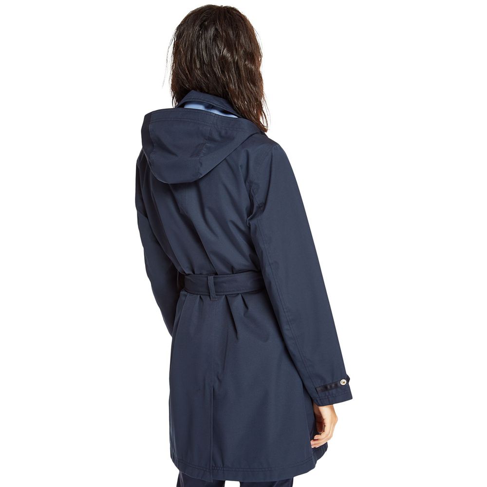 Timberland Παλτο Γυναικεια Σκουρο Μπλε - Classic Waterproof Trench - Greece 6132407-AL